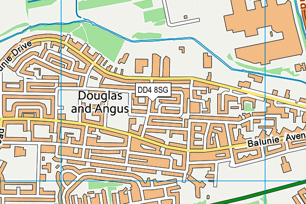 DD4 8SG map - OS VectorMap District (Ordnance Survey)