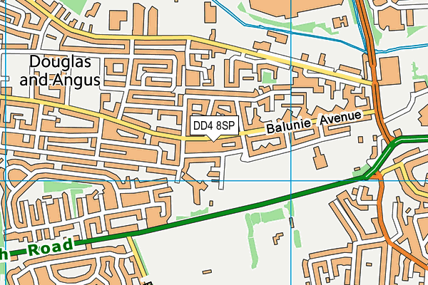 DD4 8SP map - OS VectorMap District (Ordnance Survey)