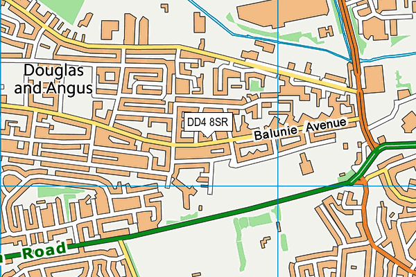 DD4 8SR map - OS VectorMap District (Ordnance Survey)