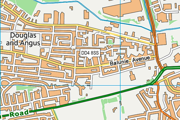 DD4 8SS map - OS VectorMap District (Ordnance Survey)