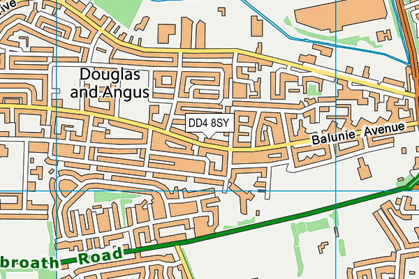 DD4 8SY map - OS VectorMap District (Ordnance Survey)