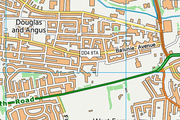DD4 8TA map - OS VectorMap District (Ordnance Survey)