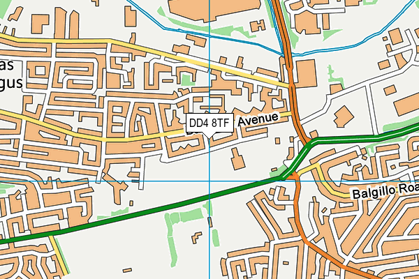 DD4 8TF map - OS VectorMap District (Ordnance Survey)