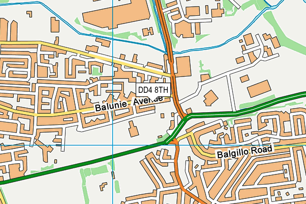 DD4 8TH map - OS VectorMap District (Ordnance Survey)