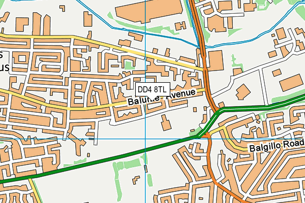 DD4 8TL map - OS VectorMap District (Ordnance Survey)