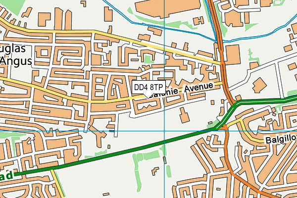 DD4 8TP map - OS VectorMap District (Ordnance Survey)