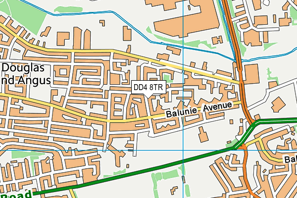 DD4 8TR map - OS VectorMap District (Ordnance Survey)