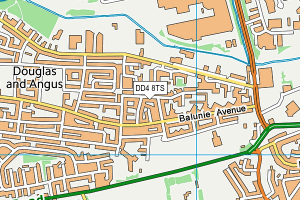 DD4 8TS map - OS VectorMap District (Ordnance Survey)