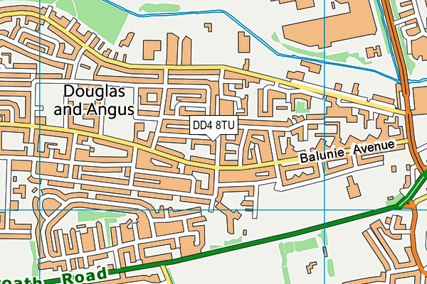 DD4 8TU map - OS VectorMap District (Ordnance Survey)