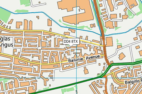 DD4 8TX map - OS VectorMap District (Ordnance Survey)