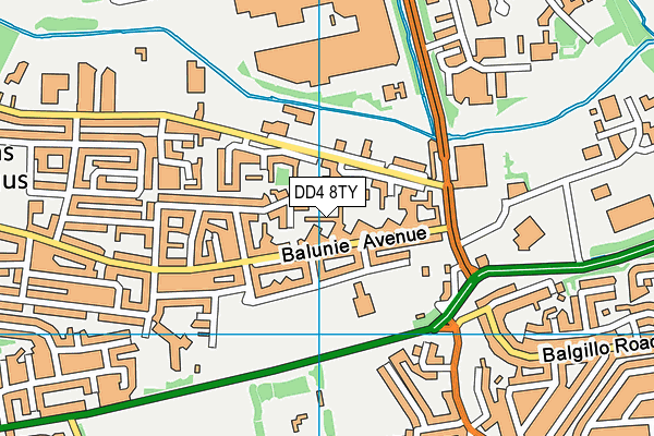DD4 8TY map - OS VectorMap District (Ordnance Survey)