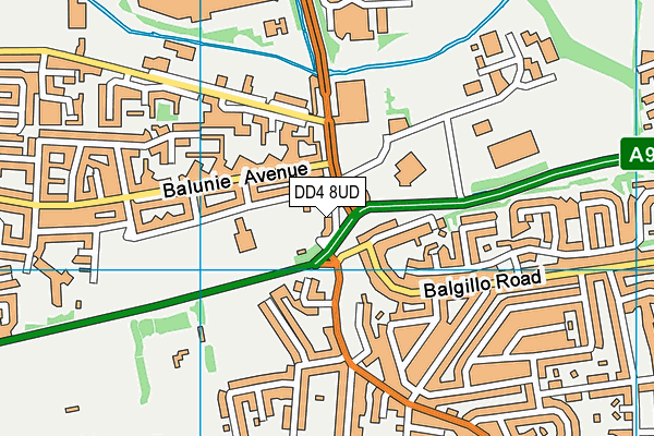 DD4 8UD map - OS VectorMap District (Ordnance Survey)
