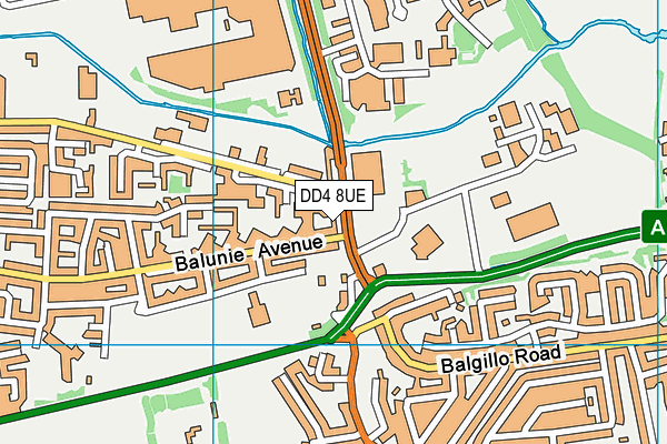 DD4 8UE map - OS VectorMap District (Ordnance Survey)