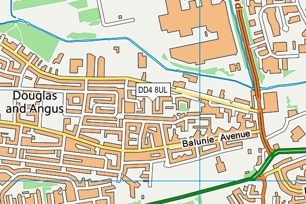 DD4 8UL map - OS VectorMap District (Ordnance Survey)
