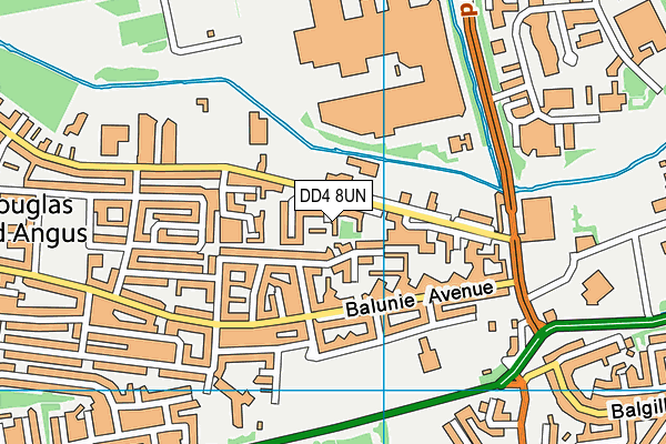 DD4 8UN map - OS VectorMap District (Ordnance Survey)