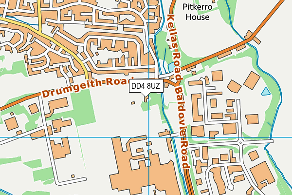 DD4 8UZ map - OS VectorMap District (Ordnance Survey)