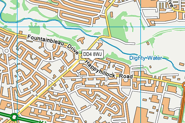 DD4 8WJ map - OS VectorMap District (Ordnance Survey)