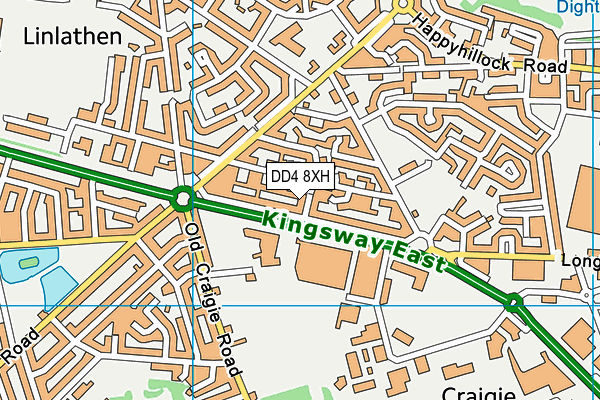 DD4 8XH map - OS VectorMap District (Ordnance Survey)