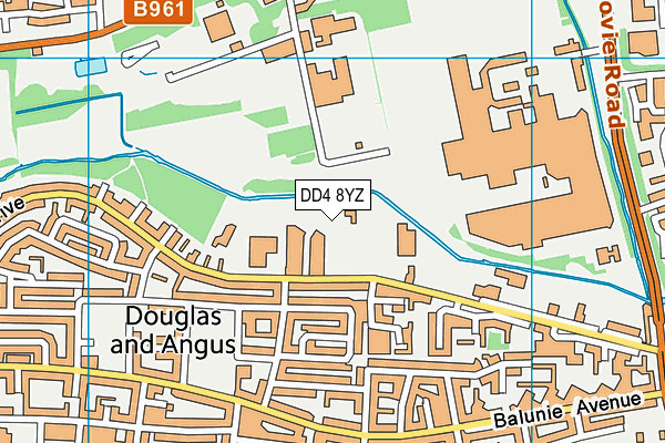 DD4 8YZ map - OS VectorMap District (Ordnance Survey)