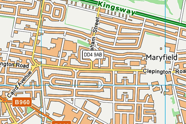 DD4 9AB map - OS VectorMap District (Ordnance Survey)