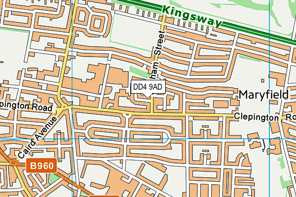 DD4 9AD map - OS VectorMap District (Ordnance Survey)