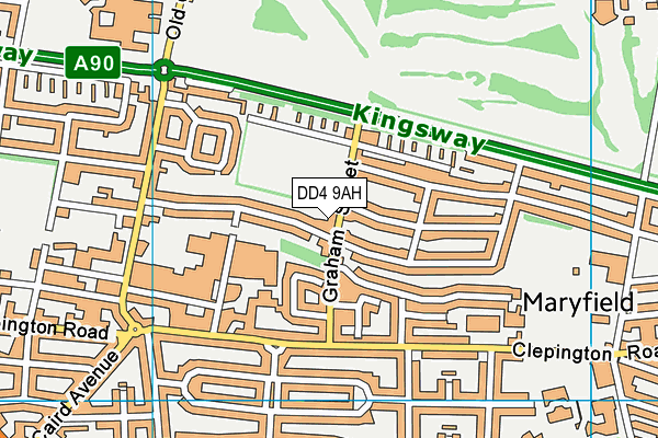 DD4 9AH map - OS VectorMap District (Ordnance Survey)