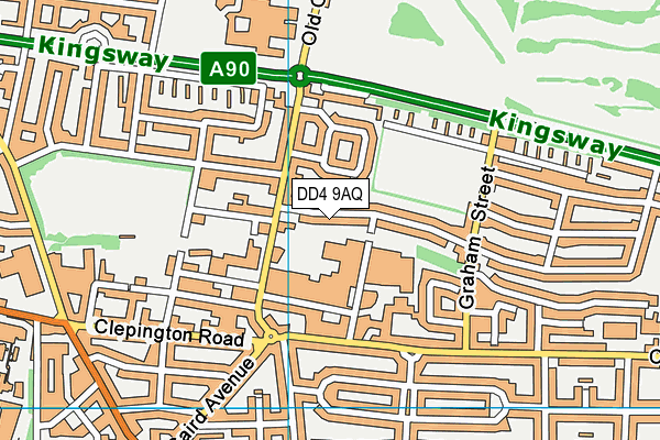 DD4 9AQ map - OS VectorMap District (Ordnance Survey)