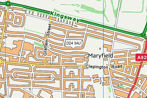 DD4 9AU map - OS VectorMap District (Ordnance Survey)