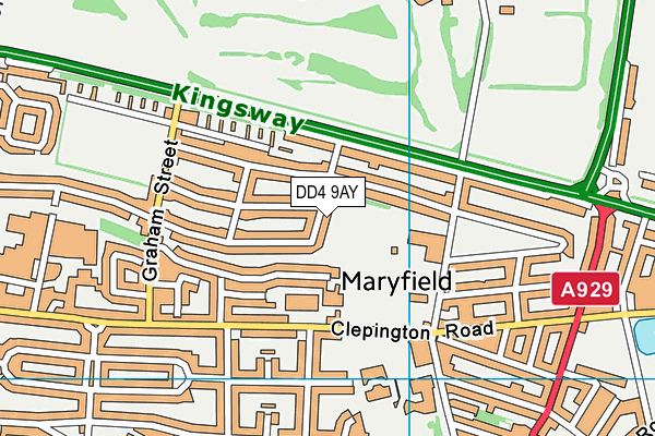 DD4 9AY map - OS VectorMap District (Ordnance Survey)