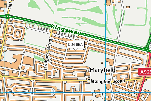 DD4 9BA map - OS VectorMap District (Ordnance Survey)