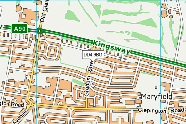 DD4 9BG map - OS VectorMap District (Ordnance Survey)