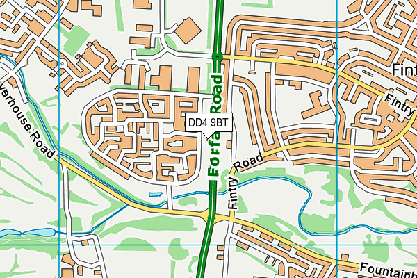 DD4 9BT map - OS VectorMap District (Ordnance Survey)