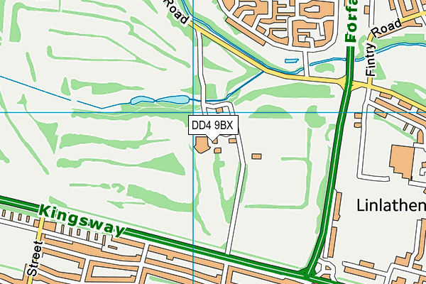 DD4 9BX map - OS VectorMap District (Ordnance Survey)