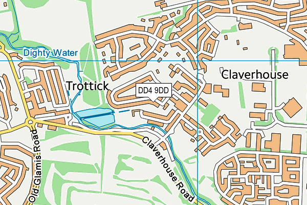 DD4 9DD map - OS VectorMap District (Ordnance Survey)