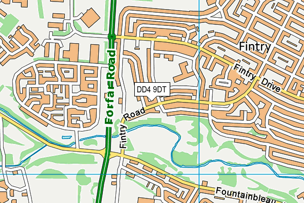 DD4 9DT map - OS VectorMap District (Ordnance Survey)