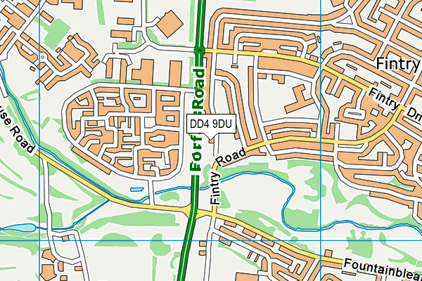 DD4 9DU map - OS VectorMap District (Ordnance Survey)