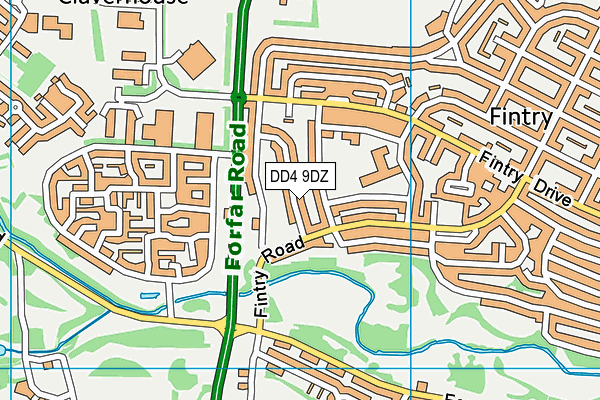 DD4 9DZ map - OS VectorMap District (Ordnance Survey)