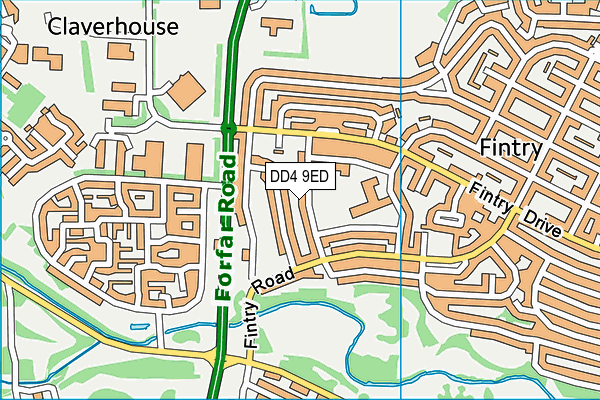 DD4 9ED map - OS VectorMap District (Ordnance Survey)