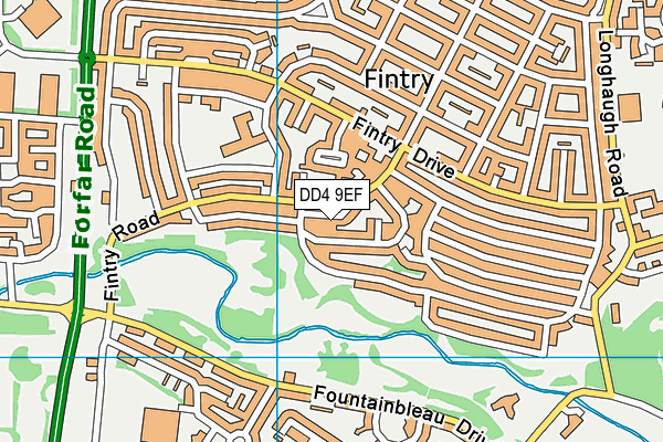 DD4 9EF map - OS VectorMap District (Ordnance Survey)