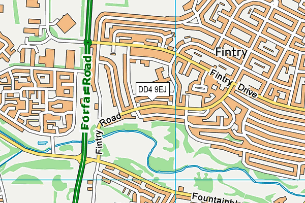 DD4 9EJ map - OS VectorMap District (Ordnance Survey)