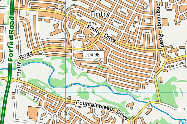 DD4 9ET map - OS VectorMap District (Ordnance Survey)