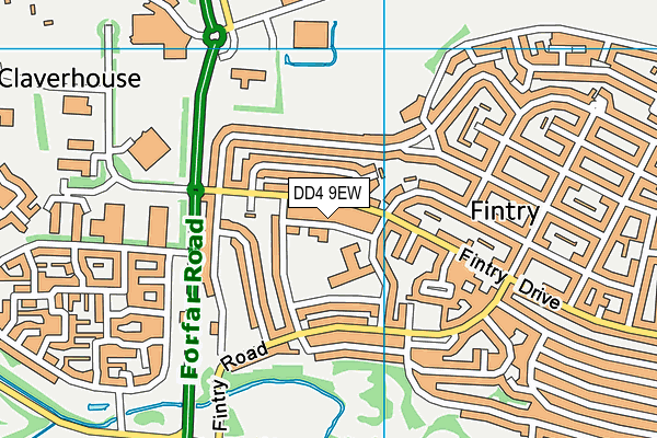 DD4 9EW map - OS VectorMap District (Ordnance Survey)