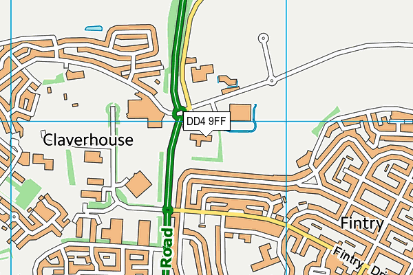 DD4 9FF map - OS VectorMap District (Ordnance Survey)