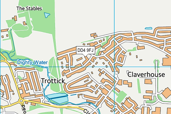 DD4 9FJ map - OS VectorMap District (Ordnance Survey)