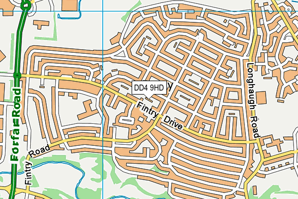 DD4 9HD map - OS VectorMap District (Ordnance Survey)