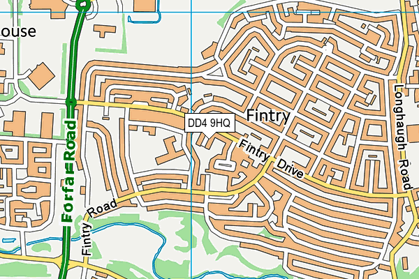 DD4 9HQ map - OS VectorMap District (Ordnance Survey)