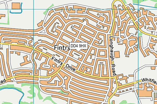 DD4 9HX map - OS VectorMap District (Ordnance Survey)