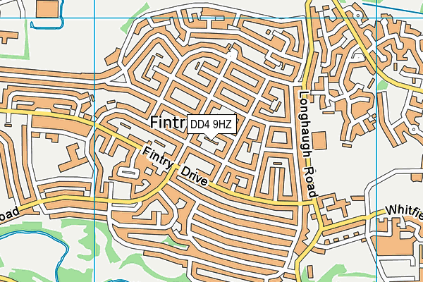 DD4 9HZ map - OS VectorMap District (Ordnance Survey)