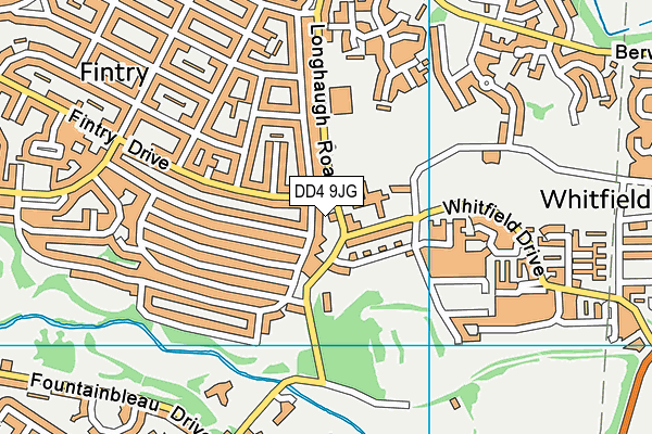 DD4 9JG map - OS VectorMap District (Ordnance Survey)