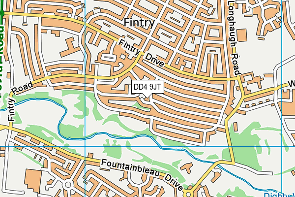 DD4 9JT map - OS VectorMap District (Ordnance Survey)